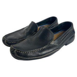 Giorgio Brutini Mens Sz 11 Black Driving Moc Loafer Leather Vtg